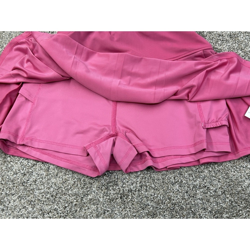 Women Medium Skirt Pickleball Golf Tennis Moisture Wicking Fast Dry Pink - Picture 4 of 7
